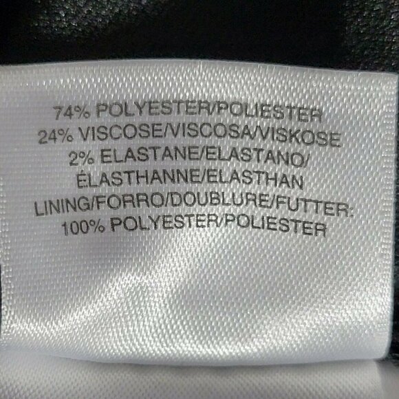 Evan Picone Fit N Flare Dress Size 10 Black White Short Sleeve Pullover Lined - Picture 7 of 8